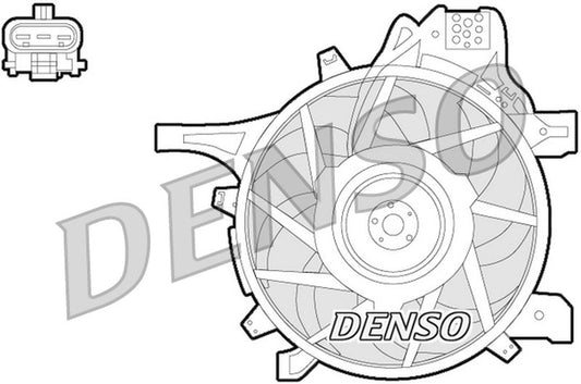 Denso Radiator Cooling Fan DER20012
