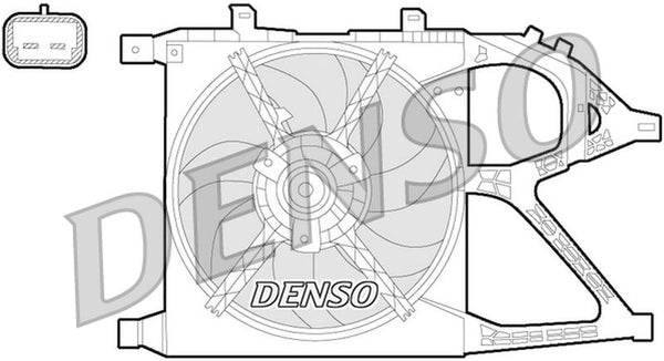 Denso Radiator Cooling Fan DER20016