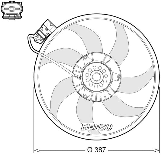 Denso Radiator Cooling Fan DER20017
