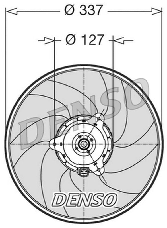 Denso Radiator Cooling Fan DER21002