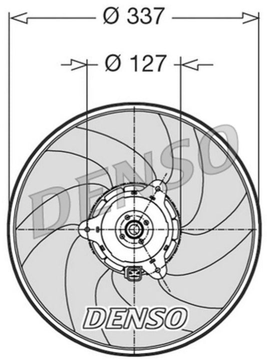 Denso Radiator Cooling Fan DER21002