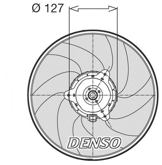 Denso Radiator Cooling Fan DER21003