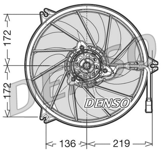 Denso Radiator Cooling Fan DER21006