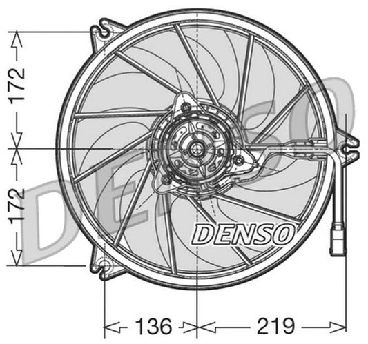 Denso Radiator Cooling Fan DER21007