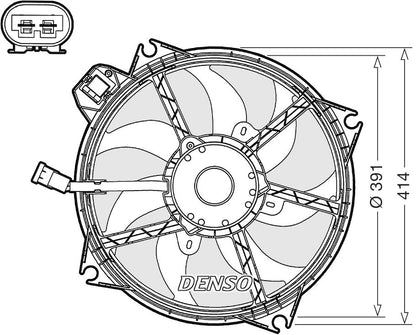 Denso Radiator Cooling Fan DER23005