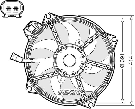 Denso Radiator Cooling Fan DER23005