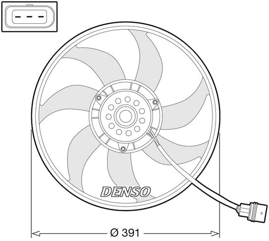 Denso Radiator Cooling Fan DER32014