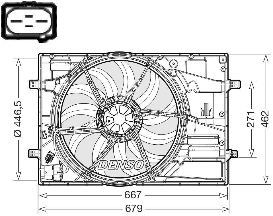 Denso Radiator Cooling Fan DER32018