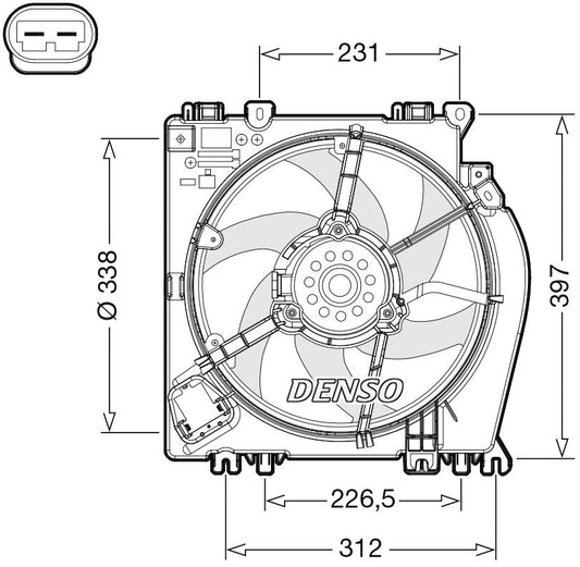 Denso Radiator Cooling Fan DER46002