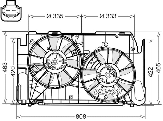Denso Radiator Cooling Fan DER50002