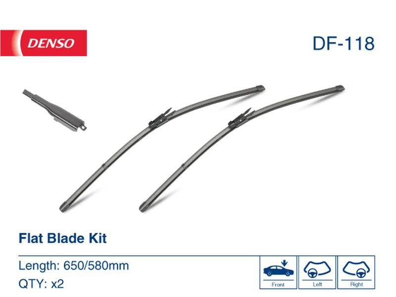 Denso Wiper Blade (Flat) 650/580Mm DF-118