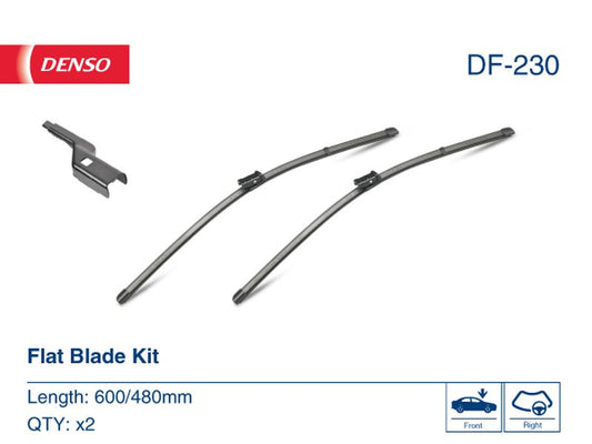 Denso Wiper Blade (Flat) 600/480Mm DF-230