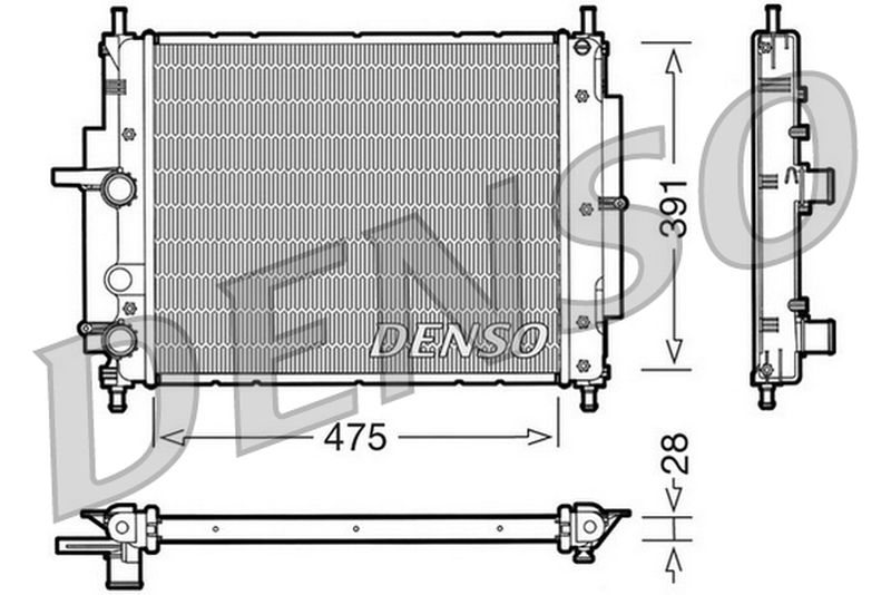 Denso Radiator DRM09036
