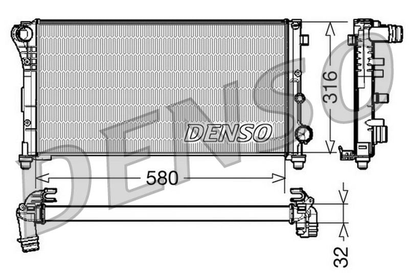 Denso Radiator DRM09084