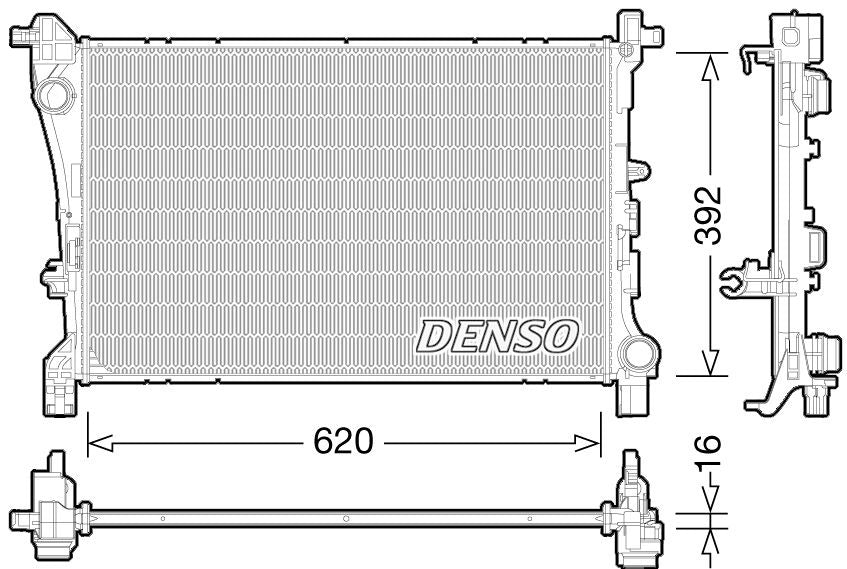 Denso Radiator DRM09166
