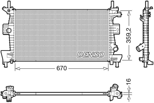 Denso Radiator DRM10114