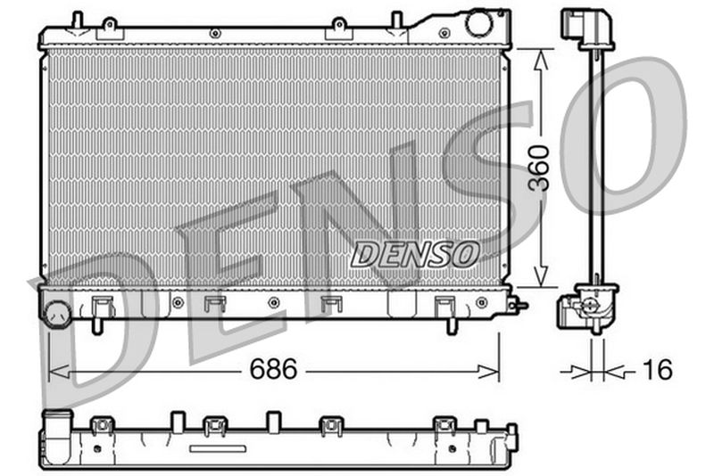 Denso Radiator DRM36004