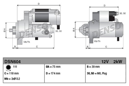 Denso Starter Motor DSN604