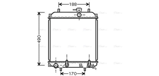 AVA Coolant Radiator DU2055