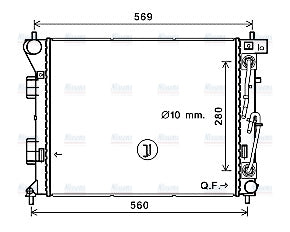AVA Coolant Radiator HY2351