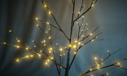 Lumineo LED Grey Chalk Tree Grey Chalk / Warm White - 180cm - 96 Lights - 9499951