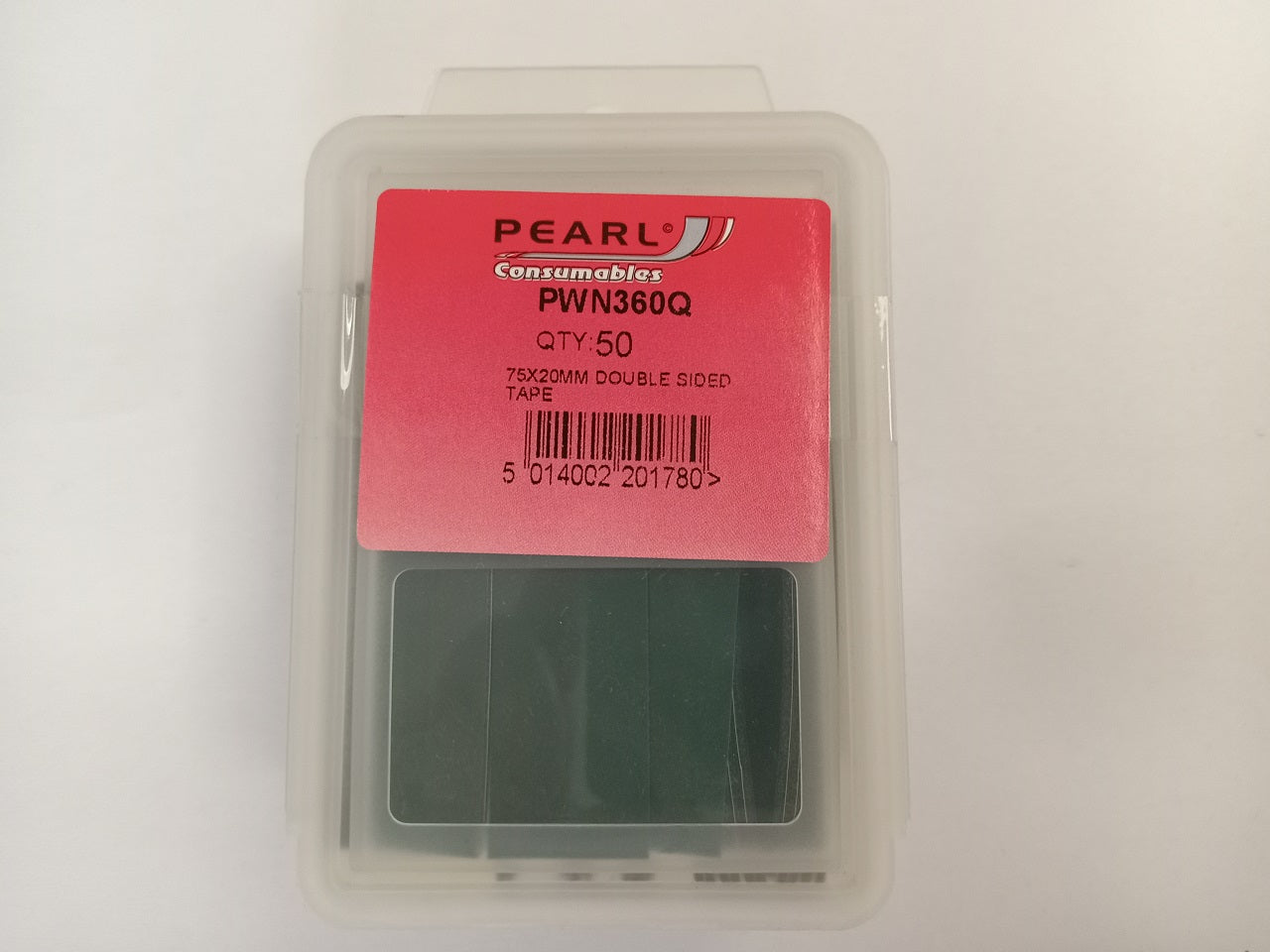 Pearl Double Sided Tape Strips - 75mm x 20mm - Pack Of 50 [PWN360Q]