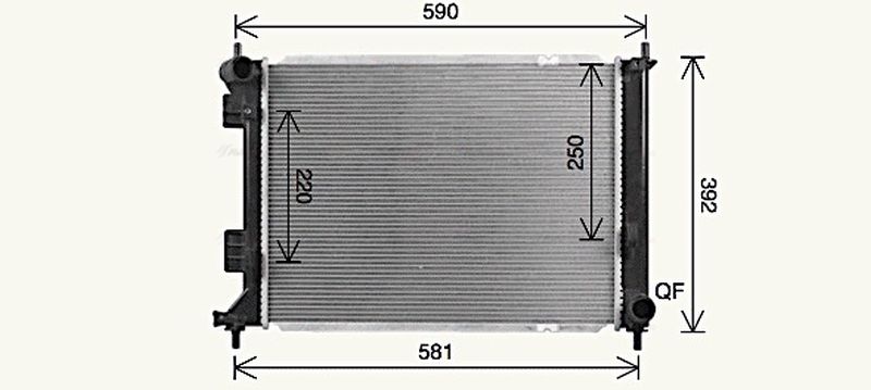 AVA Coolant Radiator KA2328