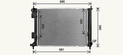 AVA Coolant Radiator KA2328