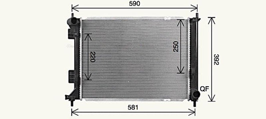 AVA Coolant Radiator KA2328