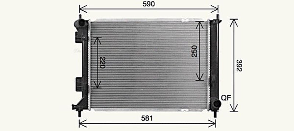 AVA Coolant Radiator KA2328