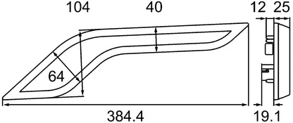 HELLA Rearlight - Shapeline Style - LED - 24/12V 2SB013399-061