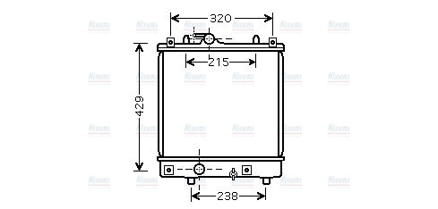 AVA Coolant Radiator OLA2382