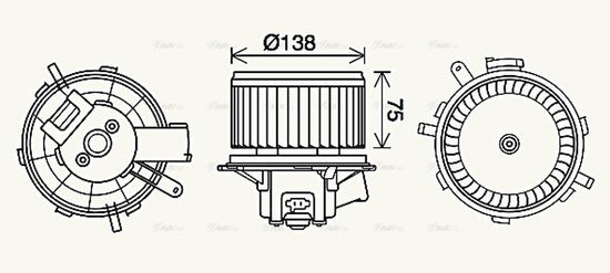 AVA Cabin Fan Blower Motor PE8406
