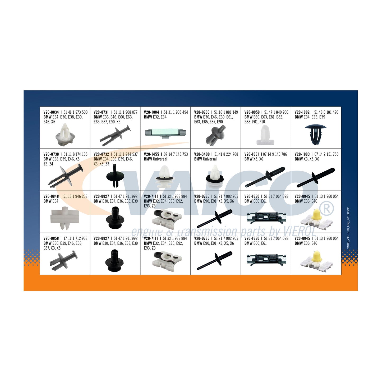 VAICO Assortment, fasteners V99-1010