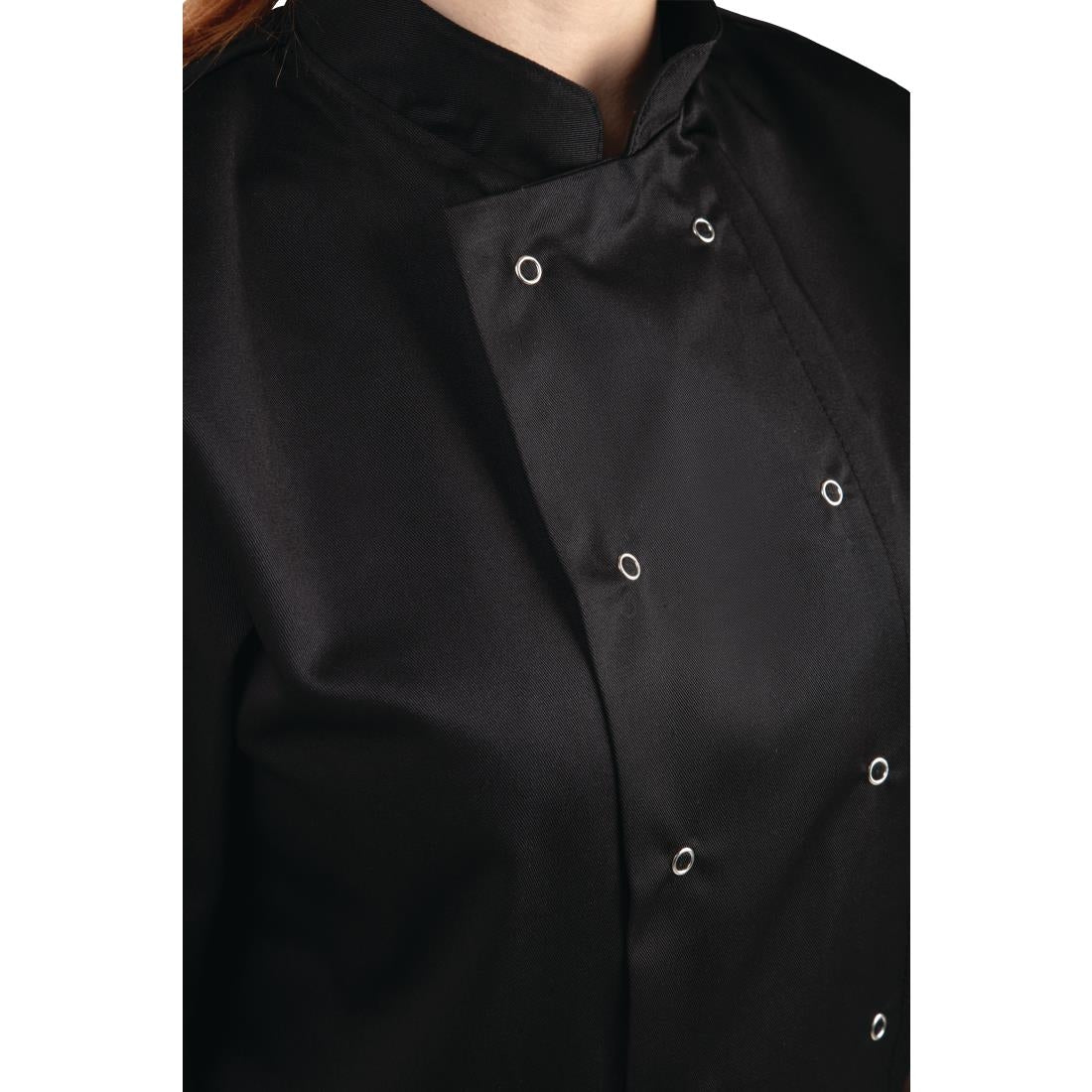 Whites Vegas Unisex Chefs Jacket Short Sleeve Black 4XL - A439-4XL