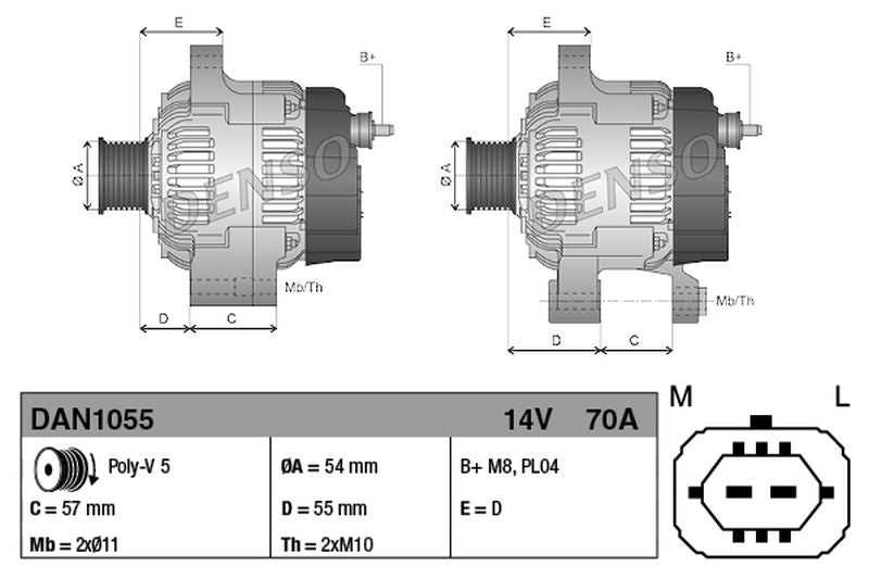 Denso Alternator DAN1055