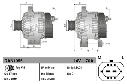 Denso Alternator DAN1055
