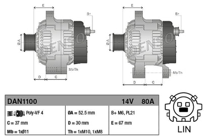 Denso Alternator DAN1100