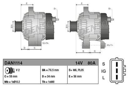 Denso Alternator DAN1114