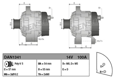 Denso Alternator DAN1341
