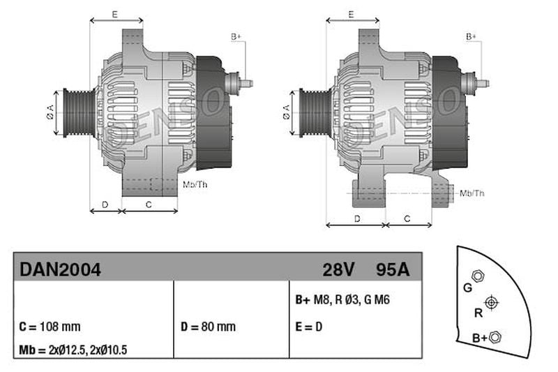 Denso Alternator DAN2004