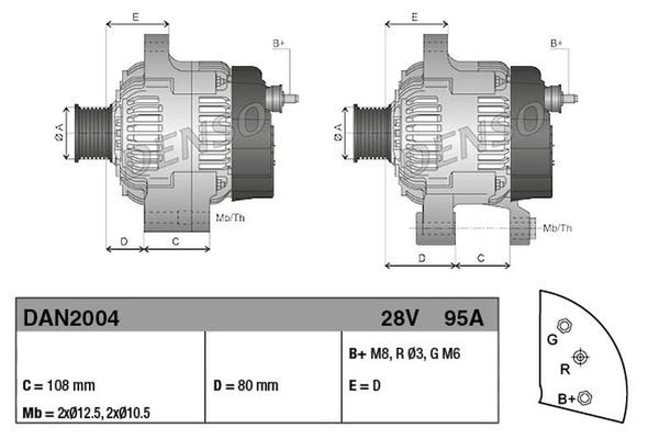 Denso Alternator DAN2004