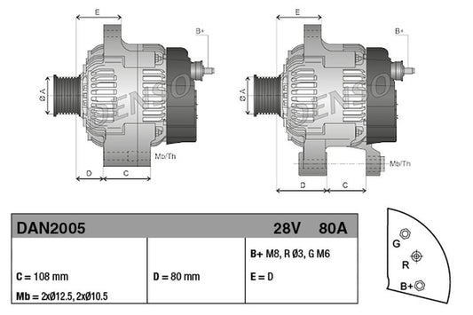 Denso Alternator DAN2005