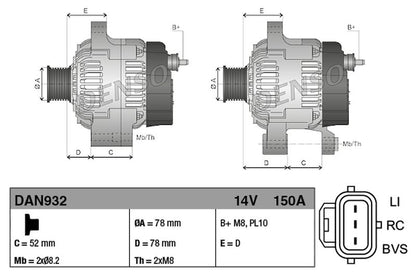 Denso Alternator DAN932