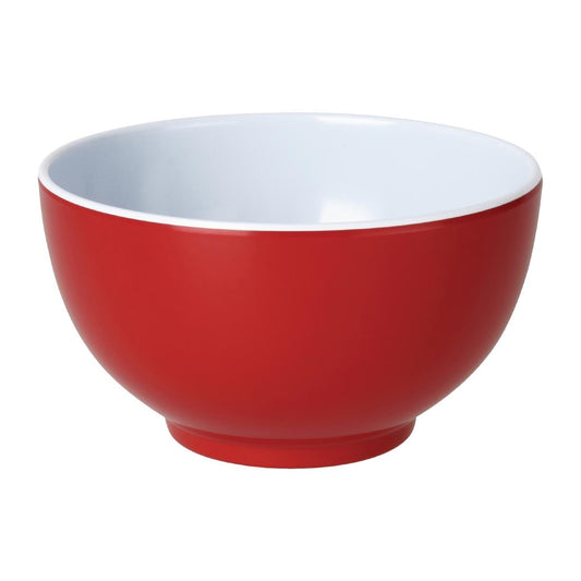 Olympia Kristallon Gala Colour Rim Melamine Bowl Red 125mm (Pack of 5 only) - DE603