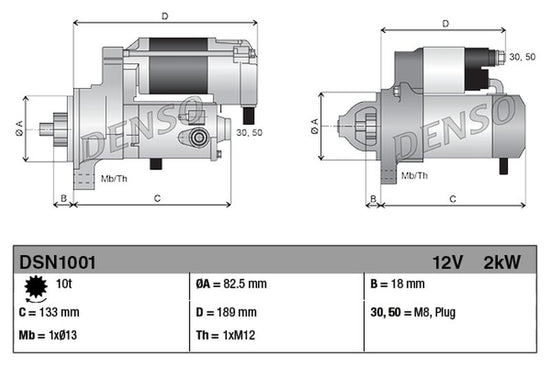 Denso Starter Motor DSN1001