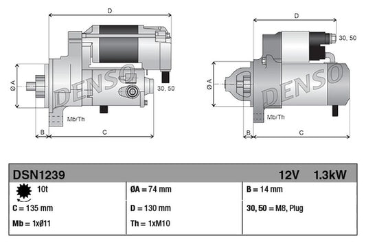 Denso Starter Motor DSN1239