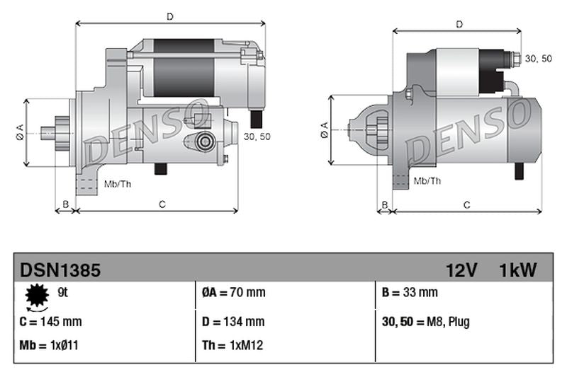 Denso Starter Motor DSN1385
