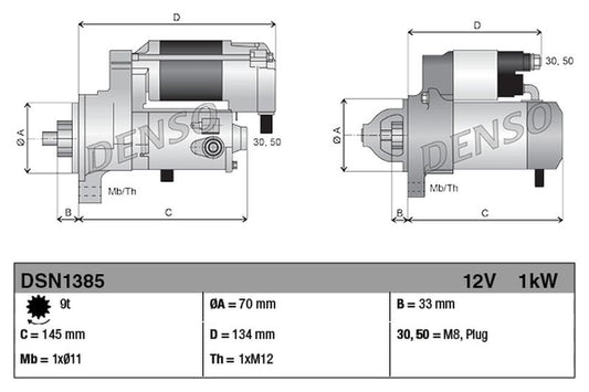 Denso Starter Motor DSN1385