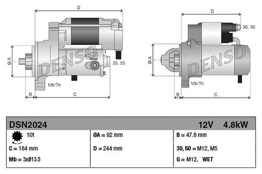 Denso Starter Motor DSN2024